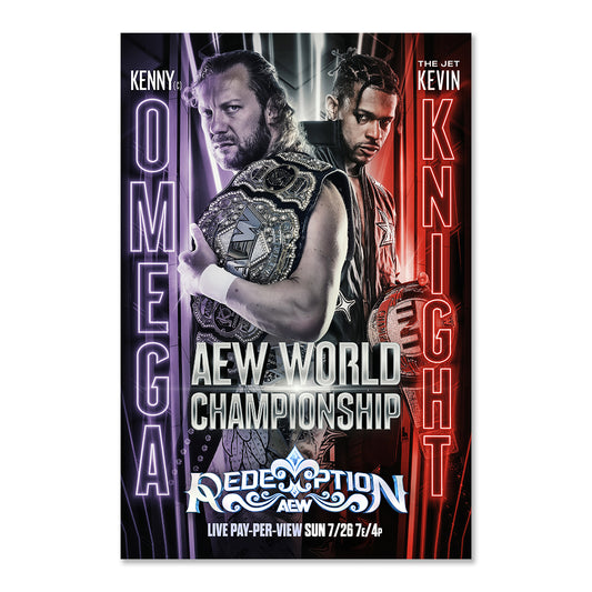Matchup Monday Kenny Omega vs Kevin Knight - AEW Redemption 2026 VARIANT Art Print - (Hand-Numbered 1-10)