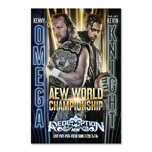 Matchup Monday Kenny Omega vs Kevin Knight - AEW Redemption 2026 LIMITED Art Print - (Hand-Numbered 1-50)
