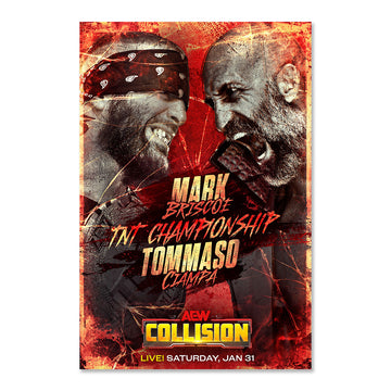 Matchup Monday Mark Briscoe vs Tommaso Ciampa - AEW Collision 1-31-2026 VARIANT Art Print - (Hand-Numbered 1-10)