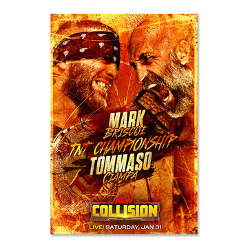Matchup Monday Mark Briscoe vs Tommaso Ciampa - AEW Collision 1-31-2026 LIMITED Art Print - (Hand-Numbered 1-50)