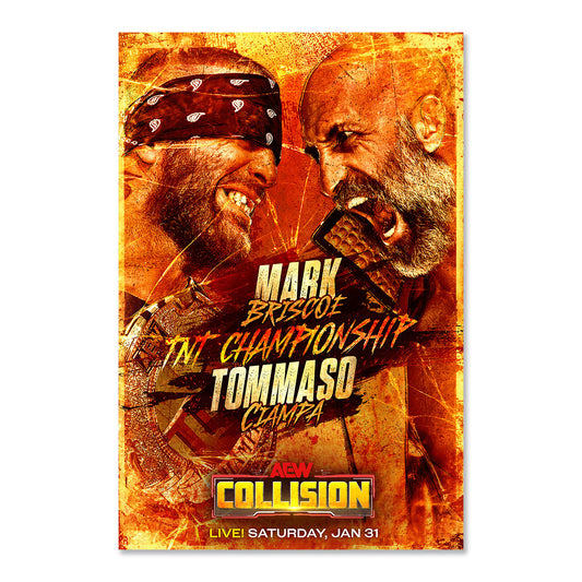 Matchup Monday Mark Briscoe vs Tommaso Ciampa - AEW Collision 1-31-2026 LIMITED Art Print - (Hand-Numbered 1-50)