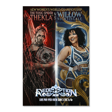 Matchup Monday Thekla vs Willow Nightingale - AEW Redemption 2026 LIMITED Art Print - (Hand-Numbered 1-50)