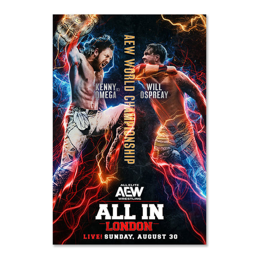 Matchup Monday Kenny Omega vs Will Ospreay - AEW All In London 2026 VARIANT Art Print - (Hand-Numbered 1-10)