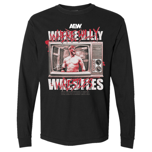 Will Ospreay - Top Rope Tuesday LIMITED EDITION Where Billy Wrestles Comfort Colors Soft Heavyweight Long Sleeve T-Shirt