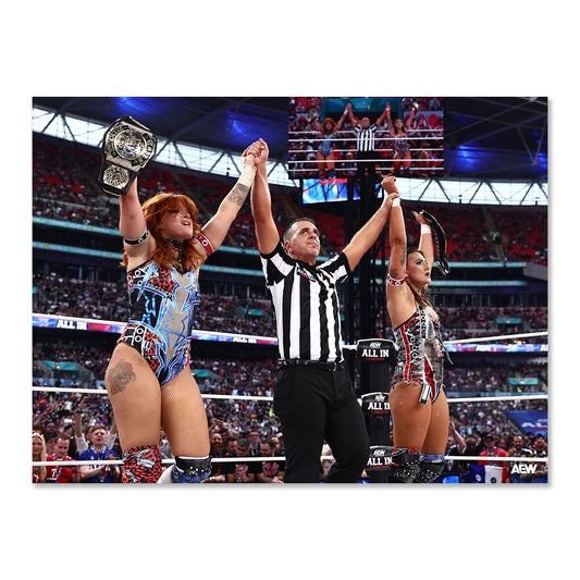 First British Women's Tag Champs! - The Brawling Birds - AEW All In 2026 - Memorable Moments Art Print By Ricky Havlik
