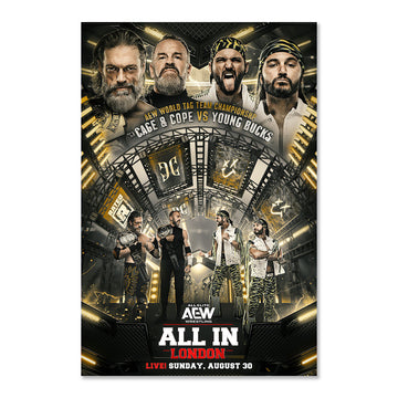 Matchup Monday Cope & Cage vs The Young Bucks - AEW All In London 2026 VARIANT Art Print - (Hand-Numbered 1-10)