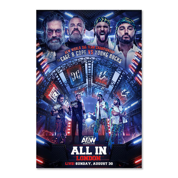 Matchup Monday Cope & Cage vs The Young Bucks - AEW All In London 2026 LIMITED Art Print - (Hand-Numbered 1-50)