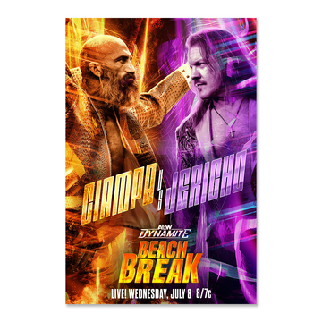 Matchup Monday Tommaso Ciampa vs Chris Jericho - AEW Beach Break 2026 LIMITED Art Print - (Hand-Numbered 1-50)