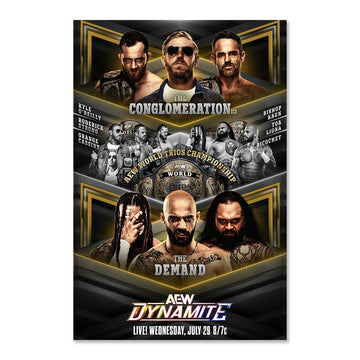 Matchup Monday The Conglomeration vs The Demand - AEW Dynamite 7-29-2026 VARIANT Art Print - (Hand-Numbered 1-10)