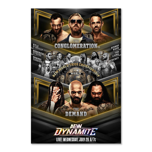 Matchup Monday The Conglomeration vs The Demand - AEW Dynamite 7-29-2026 VARIANT Art Print - (Hand-Numbered 1-10)