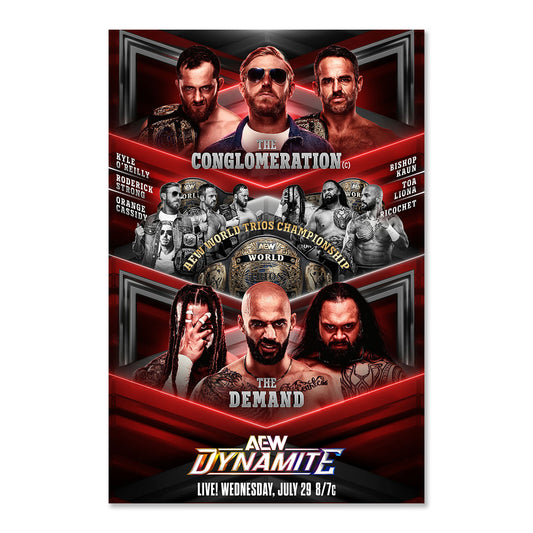 Matchup Monday The Conglomeration vs The Demand - AEW Dynamite 7-29-2026 LIMITED Art Print - (Hand-Numbered 1-50)