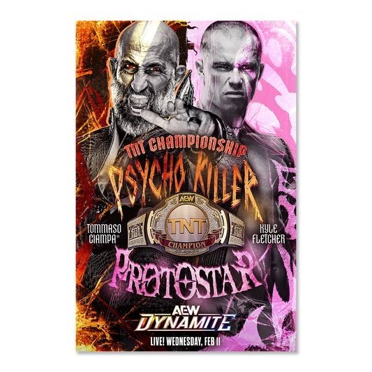 Matchup Monday Tommaso Ciampa vs Kyle Fletcher - AEW Dynamite 2-11-2026 VARIANT Art Print - (Hand-Numbered 1-10)