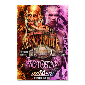 Matchup Monday Tommaso Ciampa vs Kyle Fletcher - AEW Dynamite 2-11-2026 LIMITED Art Print - (Hand-Numbered 1-50)