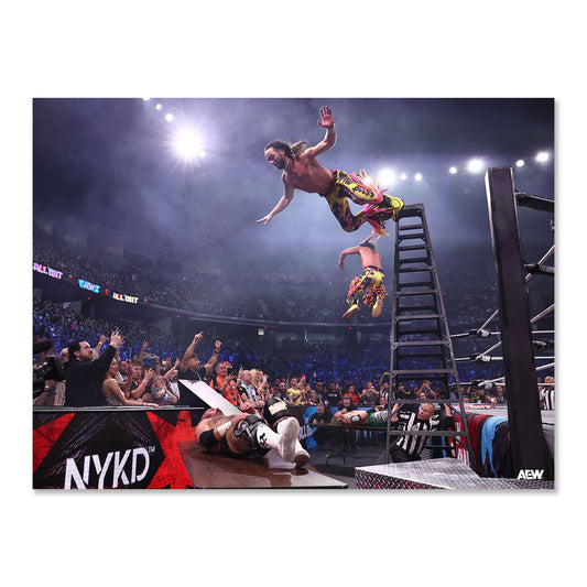 The Bucks Take Flight - Young Bucks - AEW All Out 2026 - Memorable Moments Art Print By Ricky Havlik