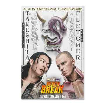 Matchup Monday Konosuke Takeshita vs Kyle Fletcher - AEW Beach Break 2026 LIMITED Art Print - (Hand-Numbered 1-50)