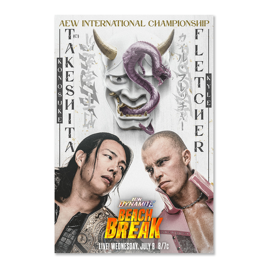 Matchup Monday Konosuke Takeshita vs Kyle Fletcher - AEW Beach Break 2026 LIMITED Art Print - (Hand-Numbered 1-50)
