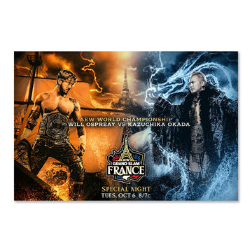 Matchup Monday Will Ospreay vs Kazuchika Okada - AEW Grand Slam France 2026 VARIANT Art Print - (Hand-Numbered 1-10)