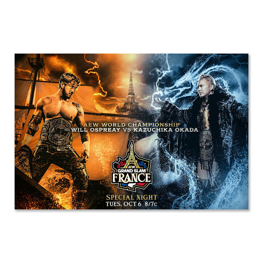 Matchup Monday Will Ospreay vs Kazuchika Okada - AEW Grand Slam France 2026 VARIANT Art Print - (Hand-Numbered 1-10)