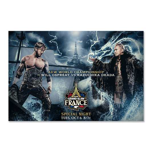 Matchup Monday Will Ospreay vs Kazuchika Okada - AEW Grand Slam France 2026 LIMITED Art Print - (Hand-Numbered 1-50)