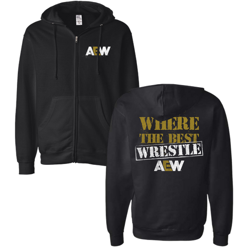 AEW - Where The Best Wrestle Full Zip Hoodie