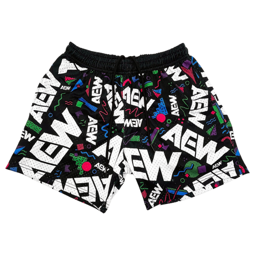AEW Allover Print Sublimated Mesh Basketball Shorts Overstock - Limited Quantities Available