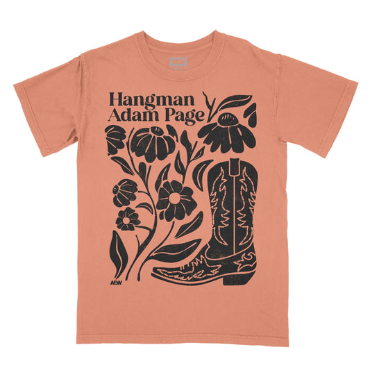 Hangman Adam Page - Flowers is Plants T-Shirt - Sunset