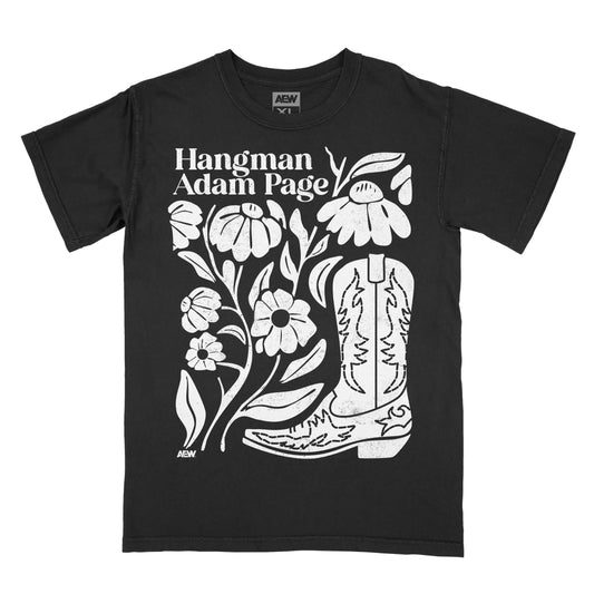 Hangman Adam Page - Flowers is Plants T-Shirt - Black