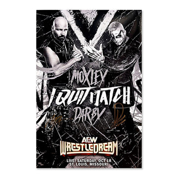 Autographed Matchup Monday Jon Moxley vs Darby Allin - AEW WrestleDream 10-18-2025 Art Print - (Hand-Numbered 1-50)