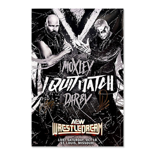 Autographed Matchup Monday Jon Moxley vs Darby Allin - AEW WrestleDream 10-18-2025 Art Print - (Hand-Numbered 1-50)