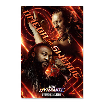 Matchup Monday Kenny Omega vs Swerve Strickland - AEW Dynamite 2-18-2026 LIMITED Art Print - (Hand-Numbered 1-50)