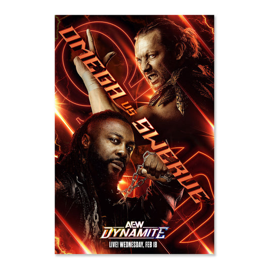 Matchup Monday Kenny Omega vs Swerve Strickland - AEW Dynamite 2-18-2026 LIMITED Art Print - (Hand-Numbered 1-50)