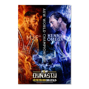 Matchup Monday MJF vs Kenny Omega - Dynasty 2026 VARIANT Art Print - (Hand-Numbered 1-10)
